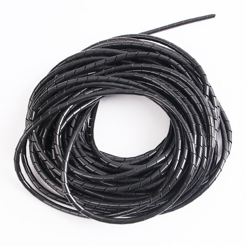 Spiral Wrapping Band 10/12 meters Spiral Cable Wrap Wire Organizer Tube Flame Retardant Casing Sleeves