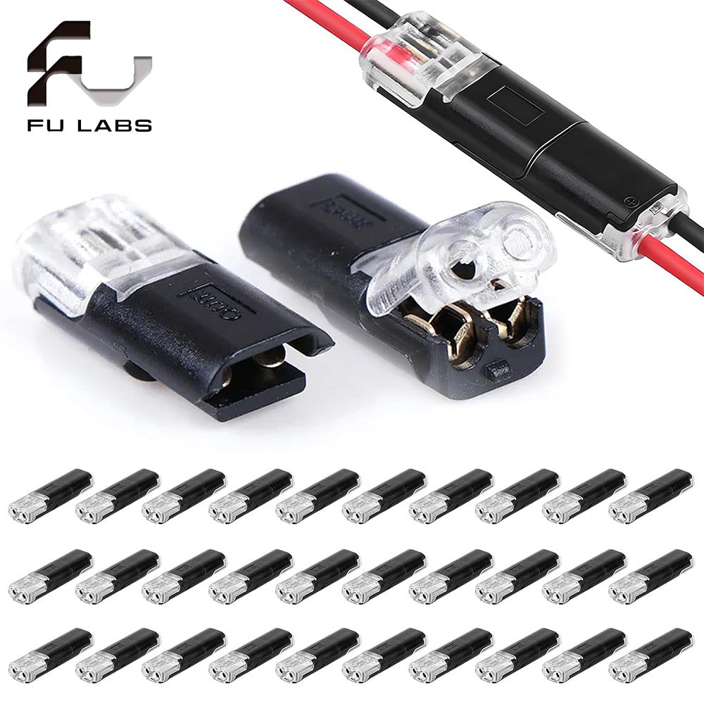 10/20/50Pcs 2 Pin Way Plug Wire Cable Snap Connectors Car Waterproof Electric Wire Double-Wire Plug-In Connector with Locking Buckles