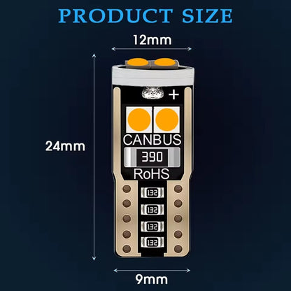 1PCS T10 led park light Car W5W  canbus light 6SMD 3030 LED Instrument Lights bulb Wedge Plate Dome light no error 12V 6000K car motorcycle light
