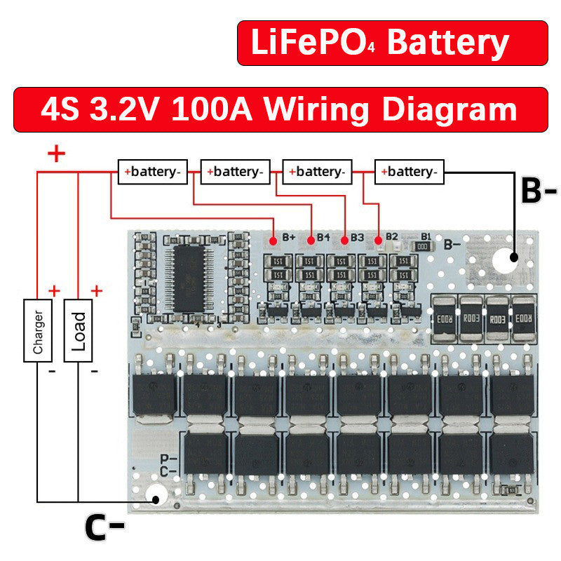 3S 4S 5S BMS 100A 21V 18V 16.8V 12V 18650 Li-ion LMO Ternary Lithium Battery Protection Circuit Board Balance Charging