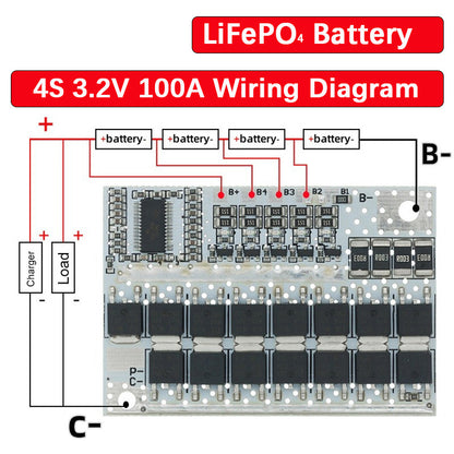 3S 4S 5S BMS 100A 21V 18V 16.8V 12V 18650 Li-ion LMO Ternary Lithium Battery Protection Circuit Board Balance Charging