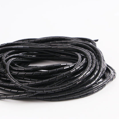 Spiral Wrapping Band 10/12 meters Spiral Cable Wrap Wire Organizer Tube Flame Retardant Casing Sleeves