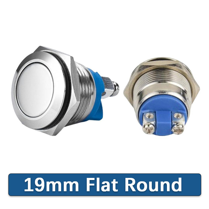 16mm 19mm 22mm 3A/12V/24V DC 220V AC  Metal Waterproof Push Button Momentary Horn Switch Start 1PC