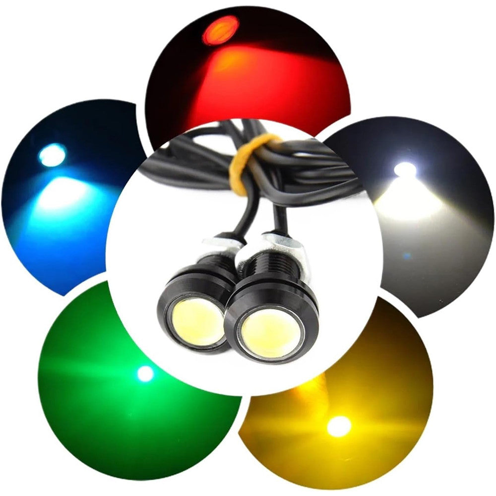 12V 24V 18MM Car Motorcycle  Car Fog DRL Day time Reverse Parking Signal  Eagle Eye Light LED