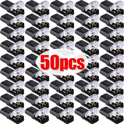 10/20/50Pcs 2 Pin Way Plug Wire Cable Snap Connectors Car Waterproof Electric Wire Double-Wire Plug-In Connector with Locking Buckles