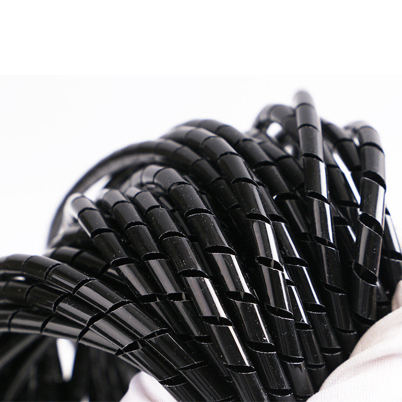 Spiral Wrapping Band 10/12 meters Spiral Cable Wrap Wire Organizer Tube Flame Retardant Casing Sleeves