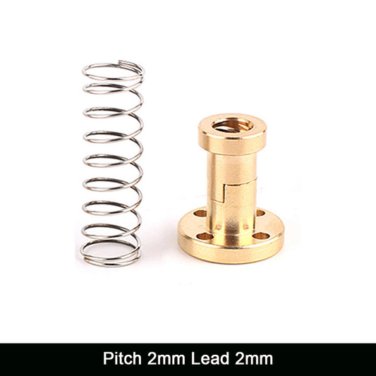 T8 Anti Backlash Spring Loaded Nut Elimination Gap Nut for 8mm Threaded Rod Lead Screws DIY CNC 3D Printer Parts
