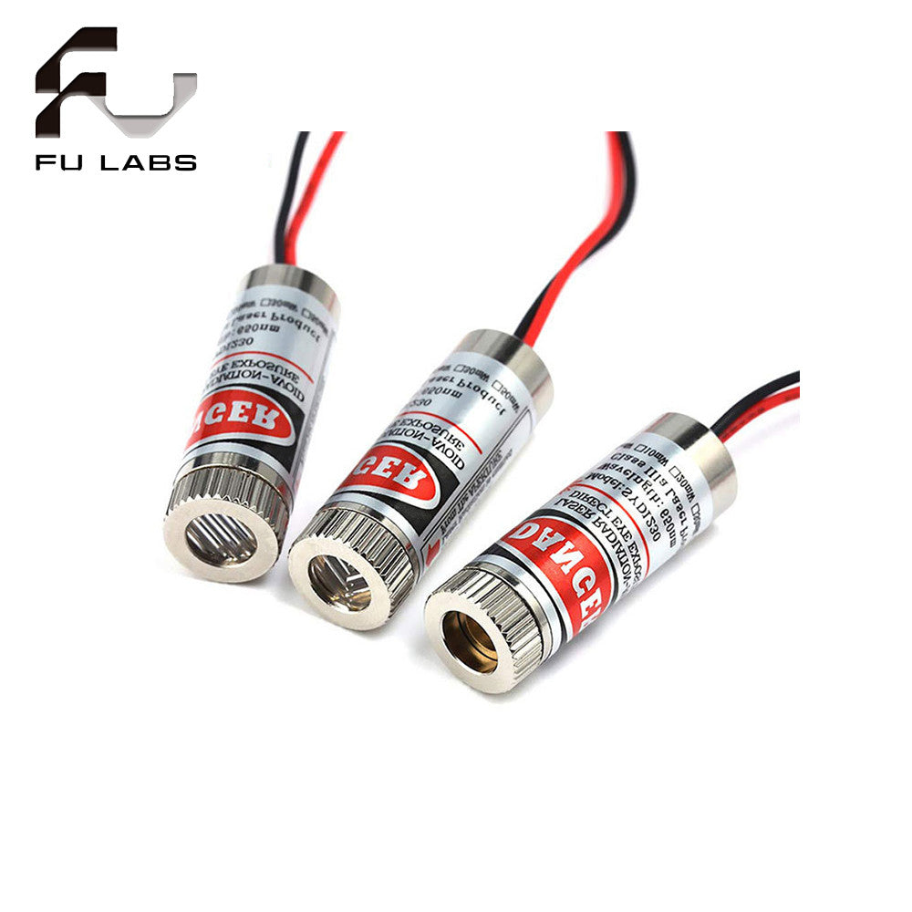 Fulabs 5mW Red Point Line Cross Laser Head Focusable Adjustable Laser Diode Head