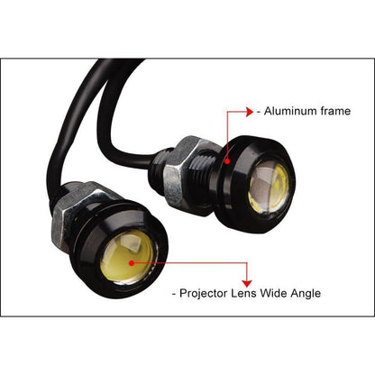 12V 24V 18MM Car Motorcycle  Car Fog DRL Day time Reverse Parking Signal  Eagle Eye Light LED