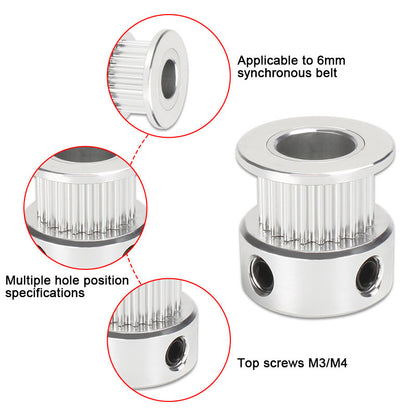 GT2 Timing Pulleys 30 36 40 Tooth 2GT Wheel Parts Bore 5mm 8mm Aluminium Gear Teeth Width 6mm 3D Printers Part