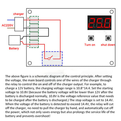 XH-M604 6-60V Lead-Acid Battery Charging Controller Protection Switch Module Board