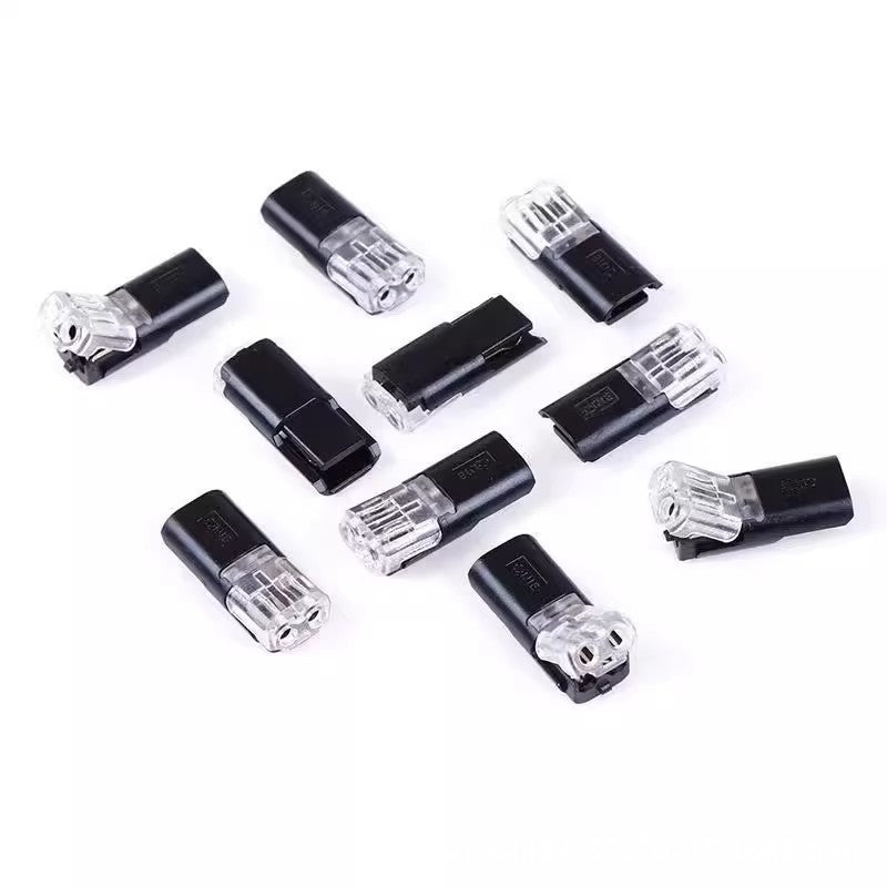 10/20/50Pcs 2 Pin Way Plug Wire Cable Snap Connectors Car Waterproof Electric Wire Double-Wire Plug-In Connector with Locking Buckles
