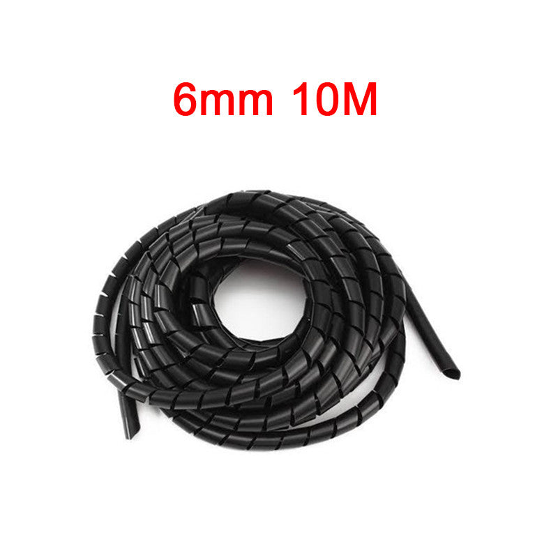 Spiral Wrapping Band 10/12 meters Spiral Cable Wrap Wire Organizer Tube Flame Retardant Casing Sleeves