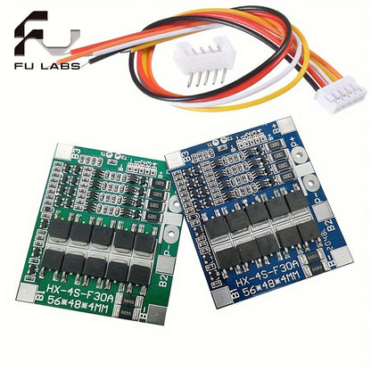 4S 30A 14.8V Li-Ion 18650 Battery BMS LiFePO4 Protection Module Balance Circuit with Bonding Wire