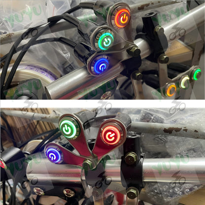 12V 16mm Waterproof LED Halo Switch Double ON-OFF  Button Switch 2in1，3 in1 LED Switch