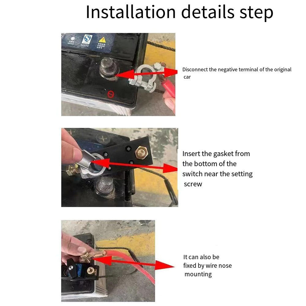 Car Battery Disconnect Switch 12V-24V Battery Cut-off Anti-leakage Switch Quick Cut-off Switch