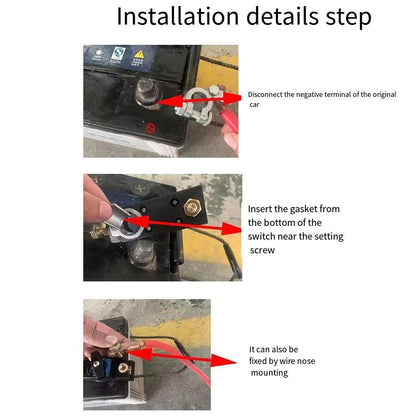 Car Battery Disconnect Switch 12V-24V Battery Cut-off Anti-leakage Switch Quick Cut-off Switch