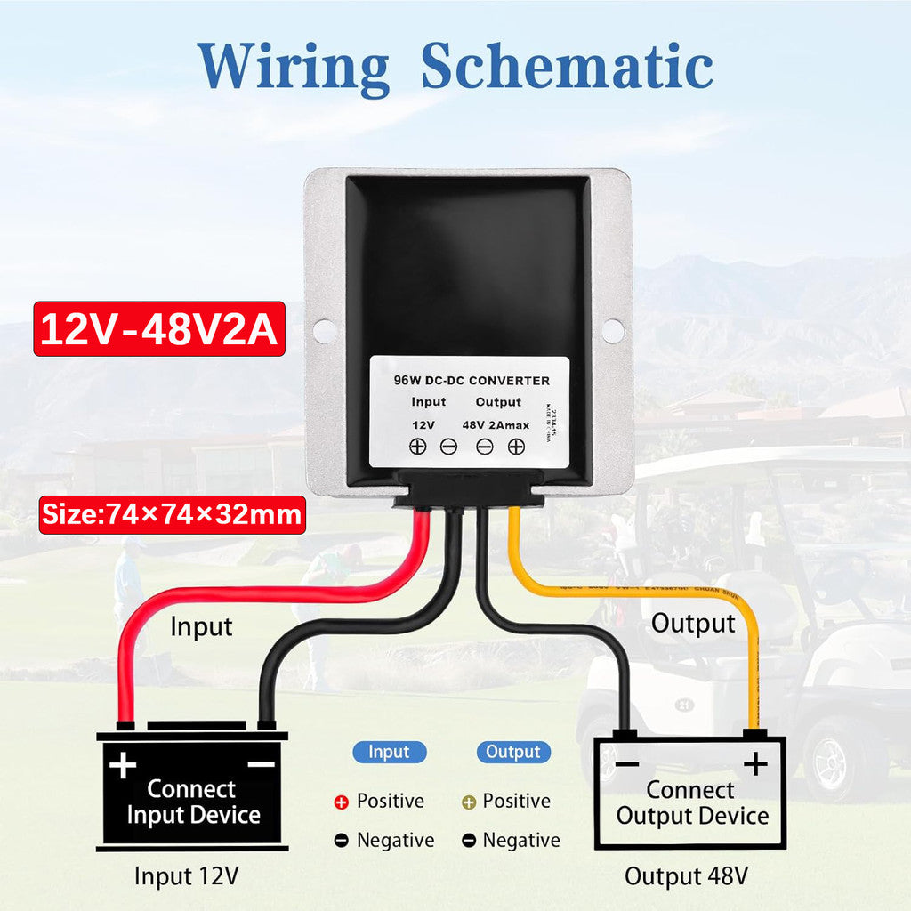Waterproof 12V to 48V 2A 3A 1A 96W 144W DC to DC Boost Converter 12V-48V DC-DC Step Up Car Power Converters