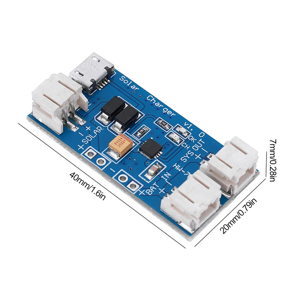 1pcs Cn3065 Mini USB Solar Lithium Charger Board Module Lipo Battery Charging Module Solar Panel Micro USB