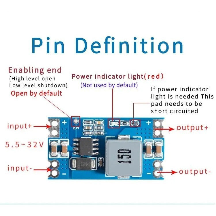 Fulabs Mini560 / Pro 5A High Efficiency Output 3.3V-12V Step Down DC-DC Converter Voltage Regulator Buck Stabilized Mini560 5A Power Supply Module