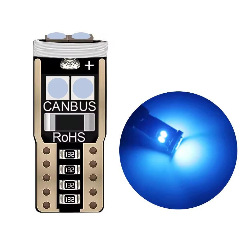 1PCS T10 led park light Car W5W  canbus light 6SMD 3030 LED Instrument Lights bulb Wedge Plate Dome light no error 12V 6000K car motorcycle light