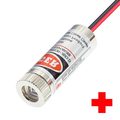 Fulabs 5mW Red Point Line Cross Laser Head Focusable Adjustable Laser Diode Head