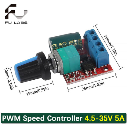 DC 1.8V-35V 40V 2A 3A 5A 10A 30W 80W 90W PWM Motor Speed Controller Low Voltage Motor Speed Controller PWM Adjustable drive module