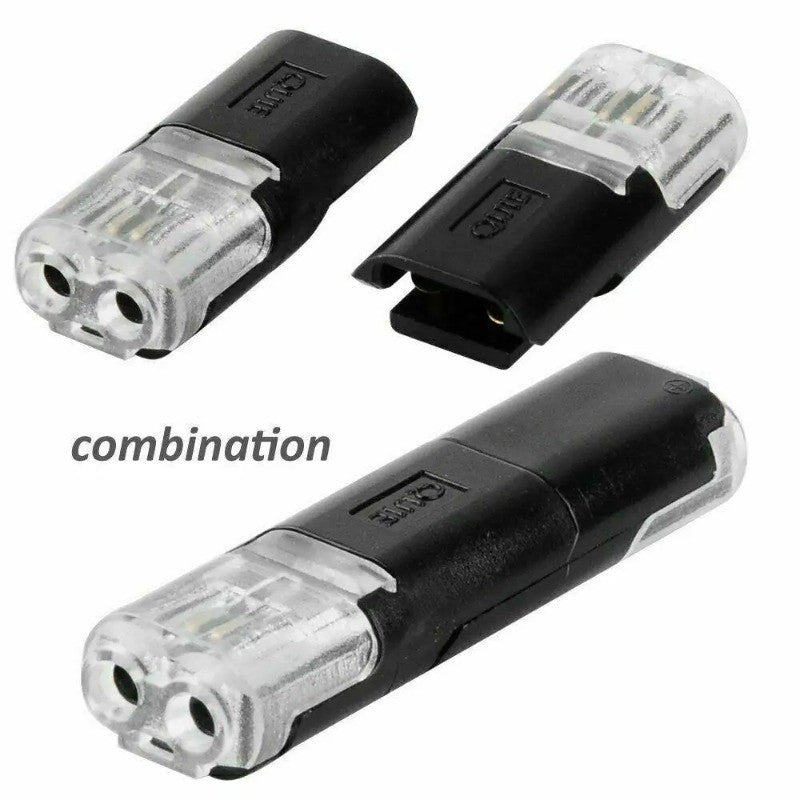 10/20/50Pcs 2 Pin Way Plug Wire Cable Snap Connectors Car Waterproof Electric Wire Double-Wire Plug-In Connector with Locking Buckles