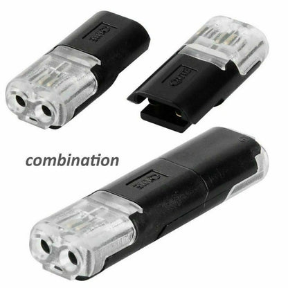 10/20/50Pcs 2 Pin Way Plug Wire Cable Snap Connectors Car Waterproof Electric Wire Double-Wire Plug-In Connector with Locking Buckles
