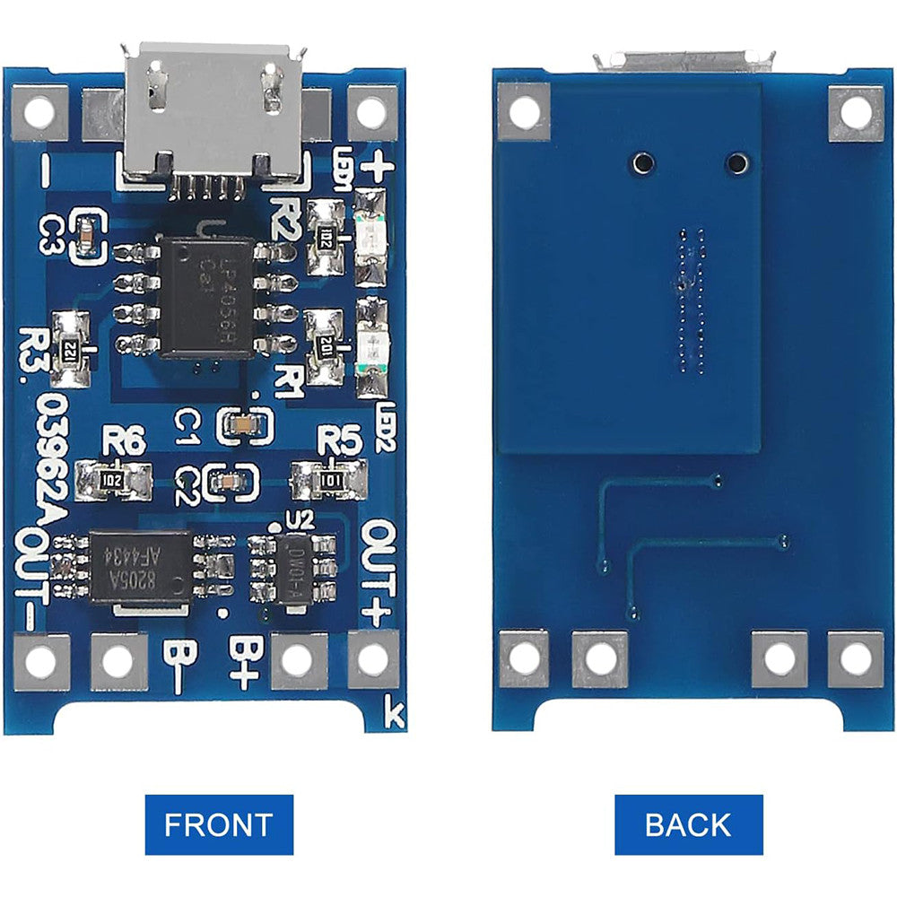 Type-c/Micro USB 5V 1A 18650 TP4056 Lithium Battery Charger Module Charging Board With Protection Dual Functions 1A