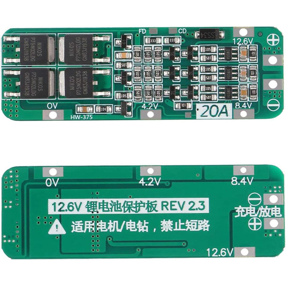 3S 20A Li-ion Lithium Battery 18650 Charger PCB BMS Protection Board 12.6V Cell 59x20x3.4mm Module