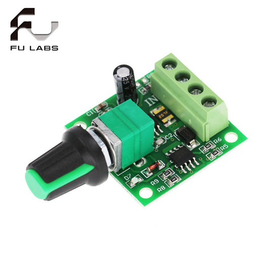 PCF* DC Motor Speed Controller 12v, Low Voltage PWM 1803BK Adjustable Driver Switch with Control Knob 1.8v 3v 5v 6v  12v