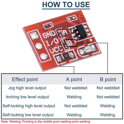 TTP223 Touch button Module Capacitor type Single Channel Self Locking Touch switch sensor