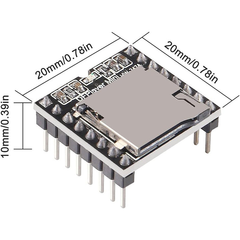 DFPlayer Mini MP3 Player Module MP3 Voice Decode Board Supporting TF Card U-Disk IO/Serial Port/AD for arduino Diy Kit