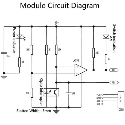 Speed sensor module Counter module Motor test module Slot type optocoupler module