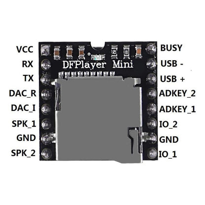 DFPlayer Mini MP3 Player Module MP3 Voice Decode Board Supporting TF Card U-Disk IO/Serial Port/AD for arduino Diy Kit