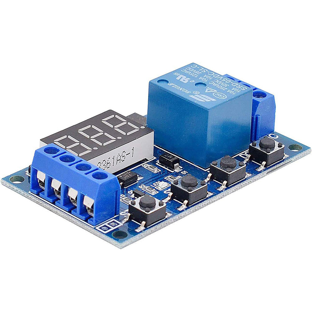 DC 6-30V Support Micro USB 5V LED Display Automation Cycle Delay Timer Control Off Switch Delay Time Relay 6V 9V 12V 24V