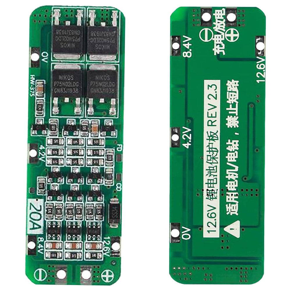 3S 20A Li-ion Lithium Battery 18650 Charger PCB BMS Protection Board 12.6V Cell 59x20x3.4mm Module
