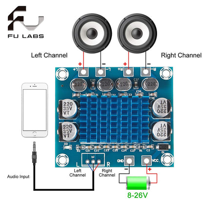Xh-A232 Hd Digital Audio Power Amplifier Board Mp3 Amplifier Module 12v24v