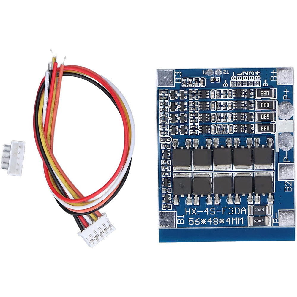 4S 30A 14.8V Li-ion Lithium 18650 Battery BMS Packs PCB Protection Board Balance Integrated Circuits with cable