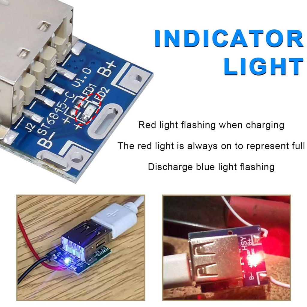 5v Power Supply Module Lithium Polymer Lithium Battery Charging Protector Board LED Display USB Charger For DIY Charger 134N3P Process Control Module