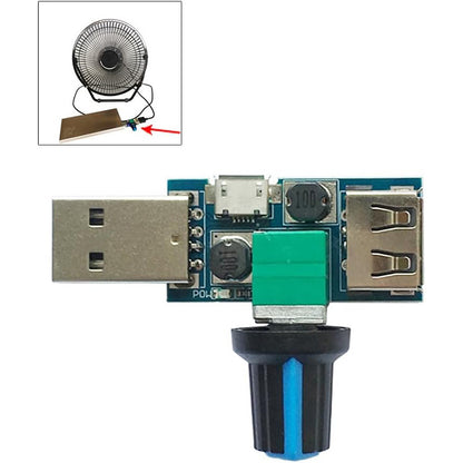 DC 4V-12V 5W XY-FS USB Fan Stepless Governor USB Fan Speed Controller Multi-Gear Auxiliary Cooling Tool