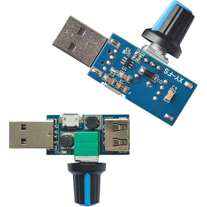 DC 4V-12V 5W XY-FS USB Fan Stepless Governor USB Fan Speed Controller Multi-Gear Auxiliary Cooling Tool