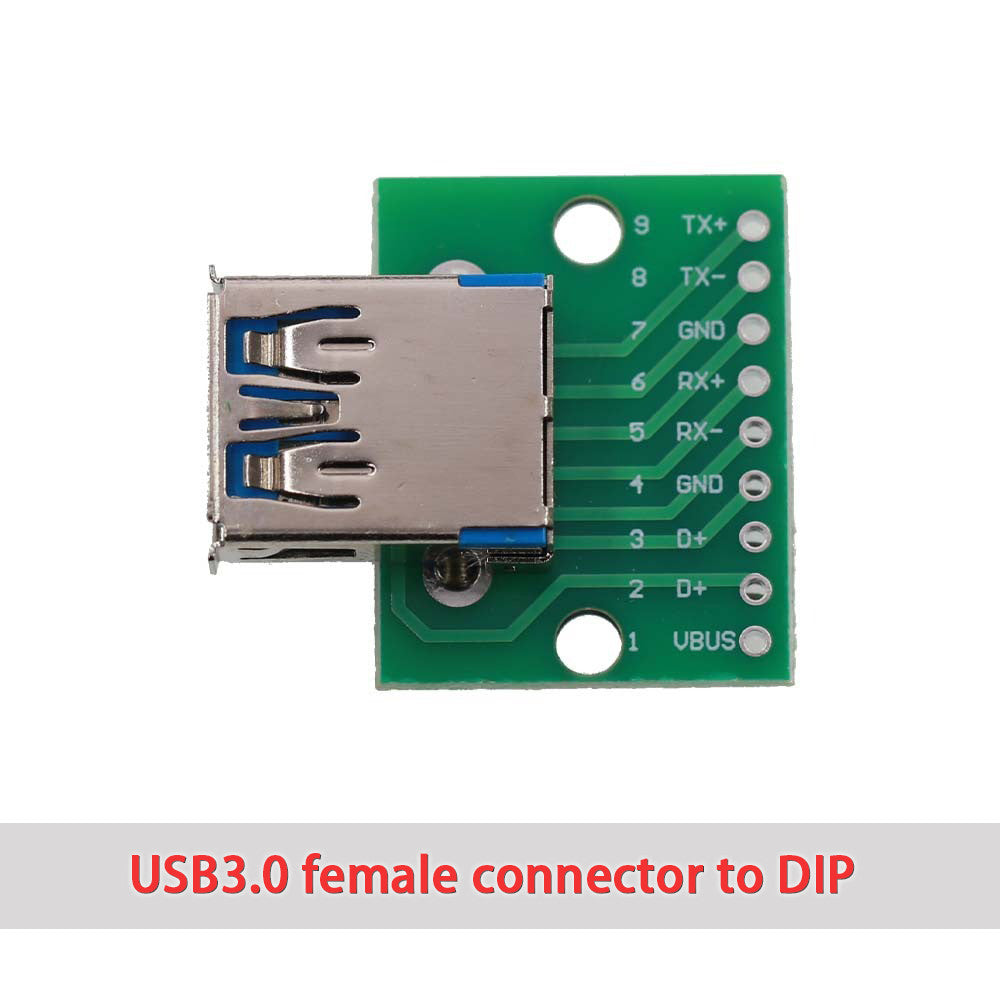 MICRO MINI USB2.0 3.0 Male Female USB to Dip Female B-type Square interface Printer Mike 5p patch to inline adapter board