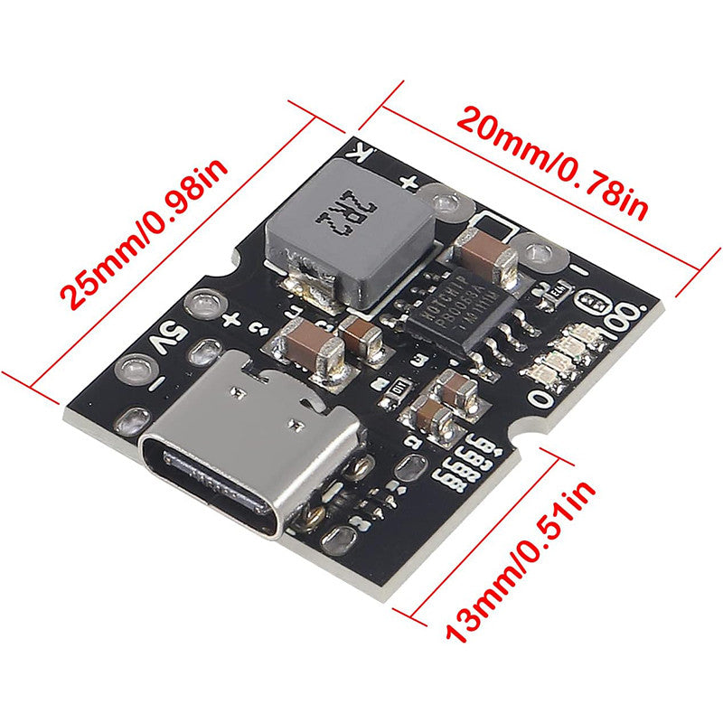 High precision 5V2A integrated charging and discharging module Type-C input compatible with 4.2V
