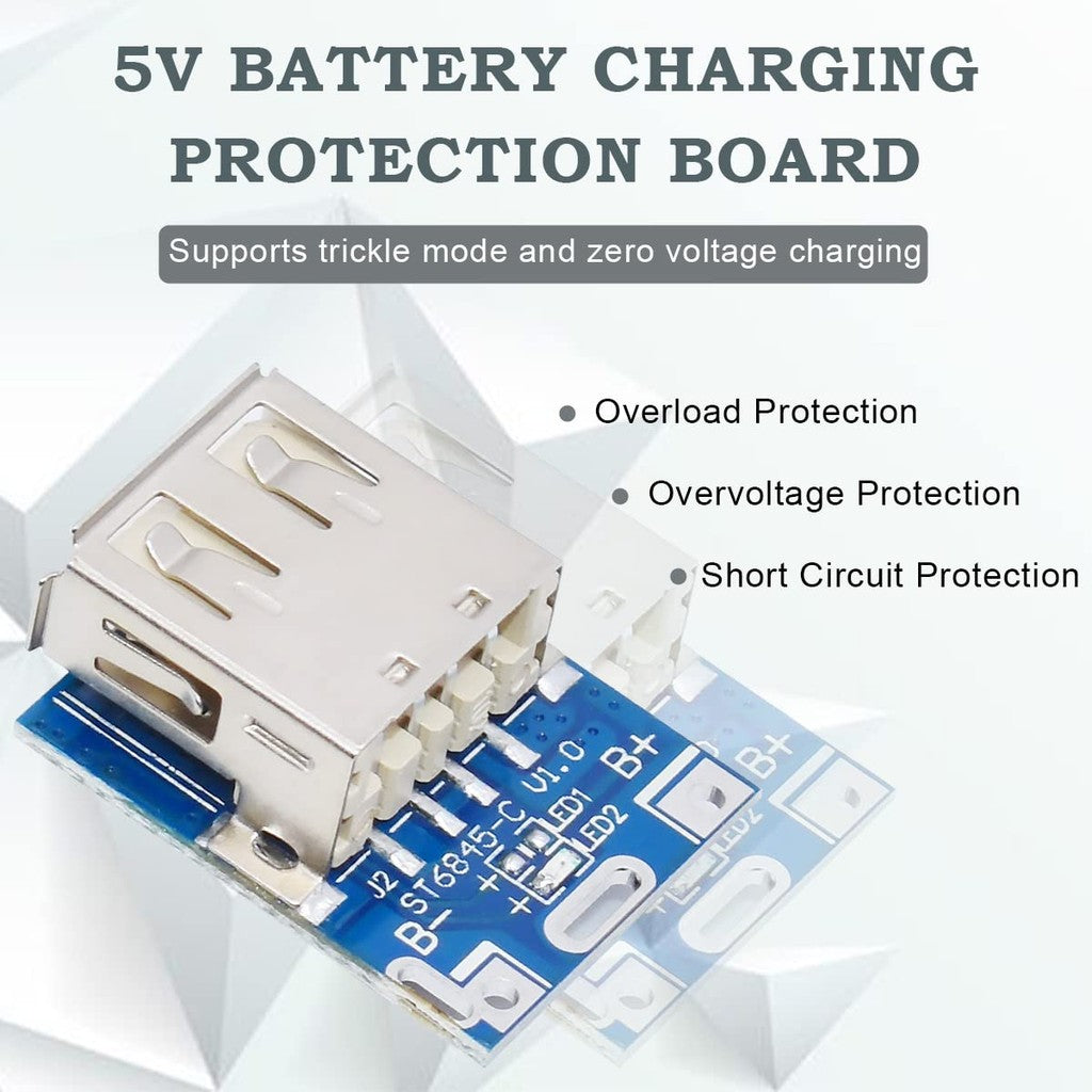 5v Power Supply Module Lithium Polymer Lithium Battery Charging Protector Board LED Display USB Charger For DIY Charger 134N3P Process Control Module