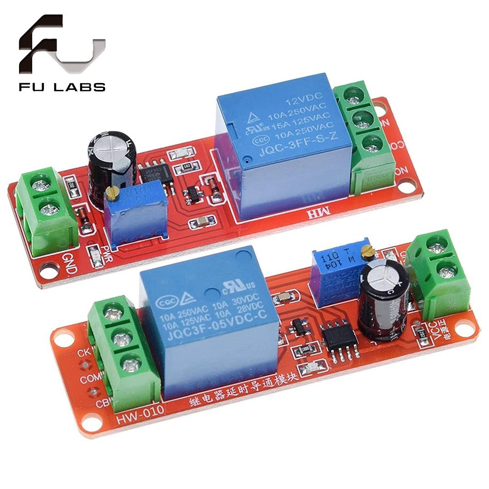 DC 5V 12V NE555 Timer Switch Adjustable Module Time delay relay Module 12V Delay relay shield 0~10S