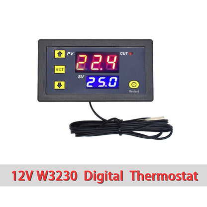 W3230 DC 12V/24V 20A AC 220V 10A Digital LCD Thermostat Temperature Controller with Probe