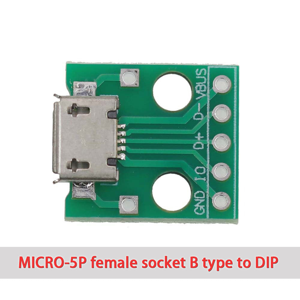 MICRO MINI USB2.0 3.0 Male Female USB to Dip Female B-type Square interface Printer Mike 5p patch to inline adapter board