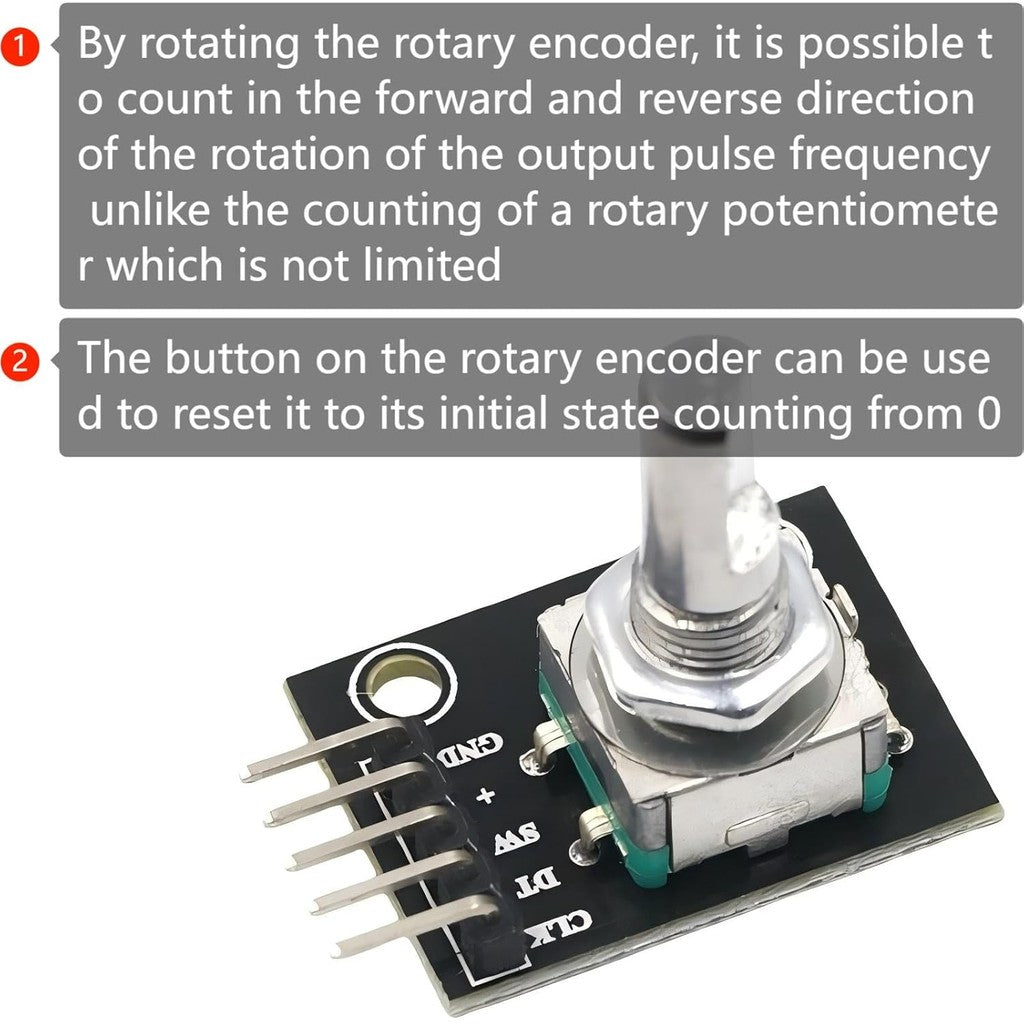 360 Degrees Rotary Encoder Module For Arduino Brick Sensor Switch Development Board KY-040 With Pins